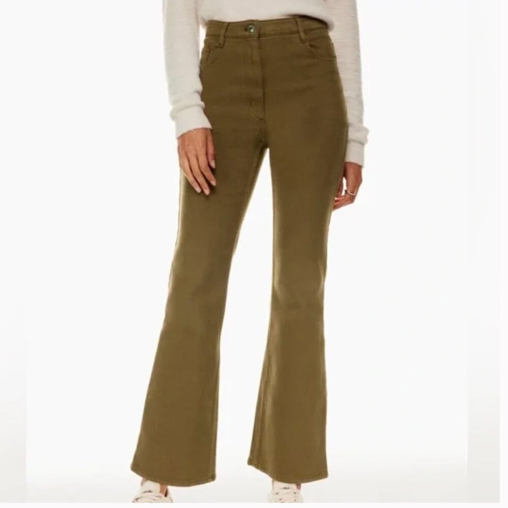 Aritzia Wilfred Free Twostep Flare Pant -Brown/ Green size 6